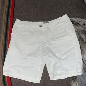 Express Modern Fit White Shorts